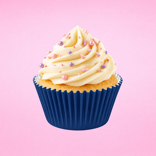 Navy Blue Large Grease-Proof Cupcake Cases - 50 Pieces - Cupcake Case