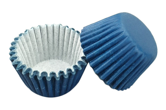 Blue Navy Mini Grease-Proof Cupcake Cases 25mm (50 Pack) - Gateau Art