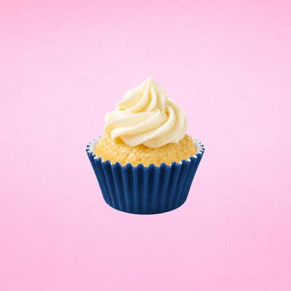 Navy Blue Mini 25mm Grease-Proof Cupcake Cases- 50 Pieces - Cupcake Case