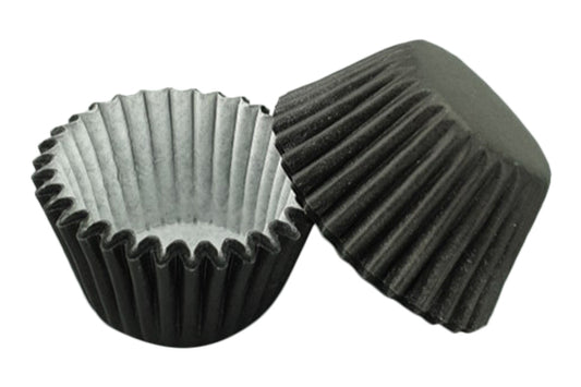 Black Mini Grease-Proof Cupcake Cases 25mm (50 Pack) - Gateau Art
