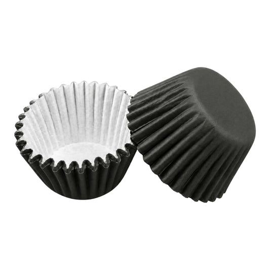 Black Mini 25mm Grease-Proof Cupcake Cases - 50 Pieces - Cupcake Case