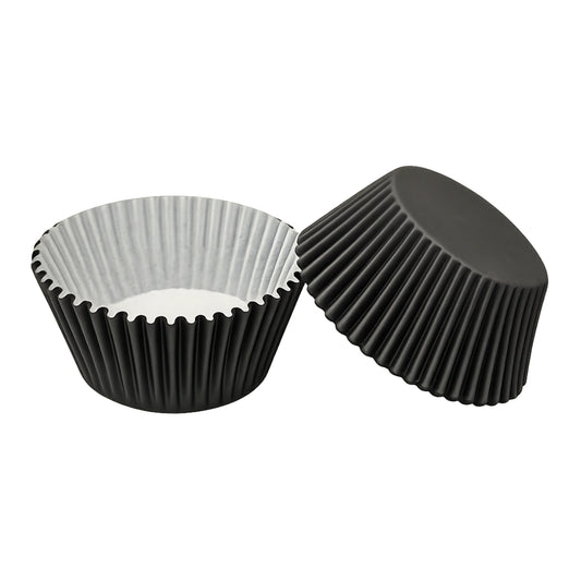 Black Large Grease-Proof Cupcake Cases - 50 Pieces - Cupcake Case
