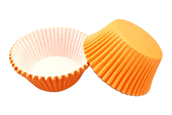Orange Large Grease-Proof Cupcake Cases (50 Pack) - Gateau Art