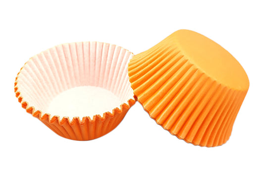Orange Large Grease-Proof Cupcake Cases (50 Pack) - Gateau Art