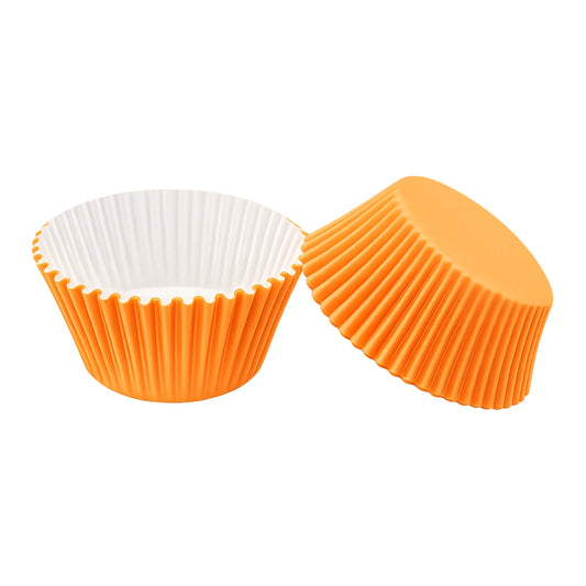 Orange Large Grease-Proof Cupcake Cases - 50 Pieces - Cupcake Case