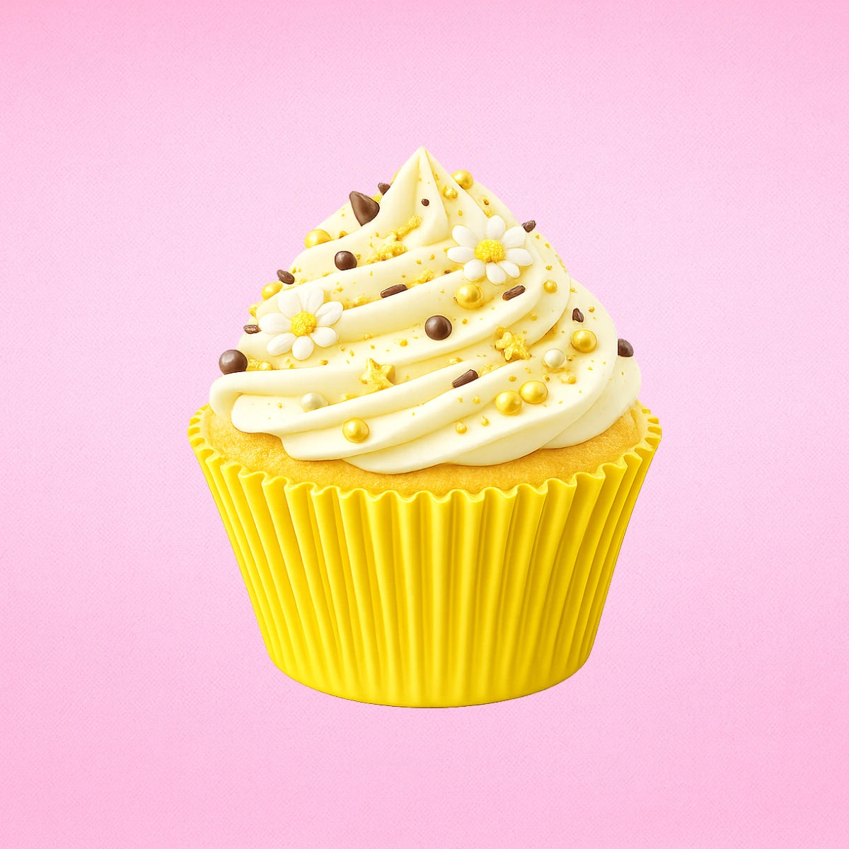 Yellow Large Grease-Proof Cupcake Cases- 50 Pieces - Cupcake Case
