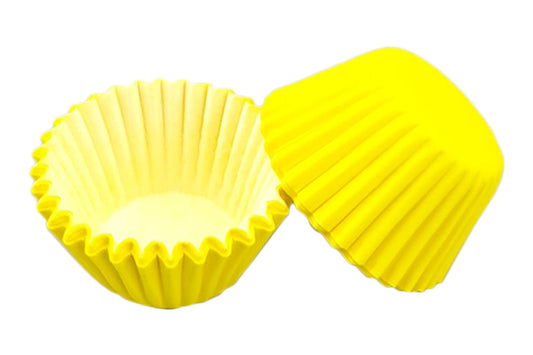 Yellow Mini Grease-Proof Cupcake Cases 25mm (50 Pack) - Gateau Art