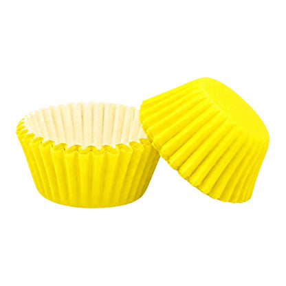 Yellow Mini 35mm Grease-Proof Cupcake Cases - 50 Pieces - Cupcake Case