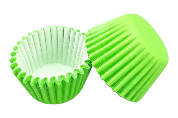 Light Green Mini Grease-Proof Cupcake Cases 25mm (50 Pack) - Gateau Art