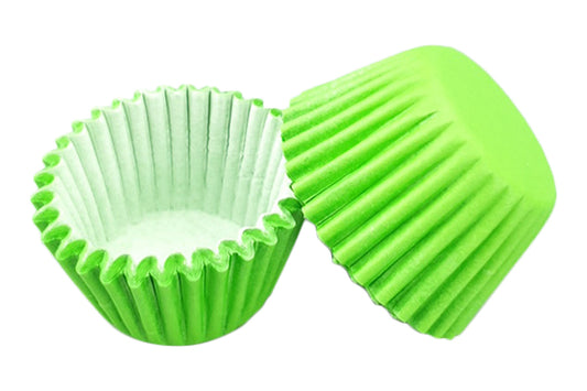 Light Green Mini Grease-Proof Cupcake Cases 25mm (50 Pack) - Gateau Art