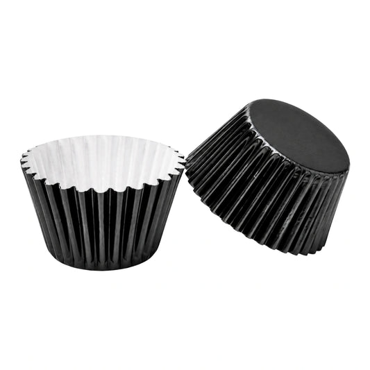 Black Mini 2.5cm Base - 500Pieces Foil Baking Bulk Cupcake Cases Liner