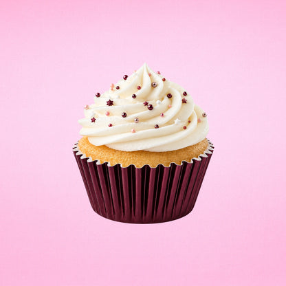 Burgundy Mini 3.5cm Base - 500Pieces Foil Baking Bulk Cupcake Cases Liner