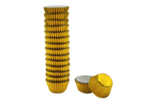 Gold Mini Base - Baking Bulk Cupcake Cases Liner 2.5cm (500 Pack) - Iconic Cake Art