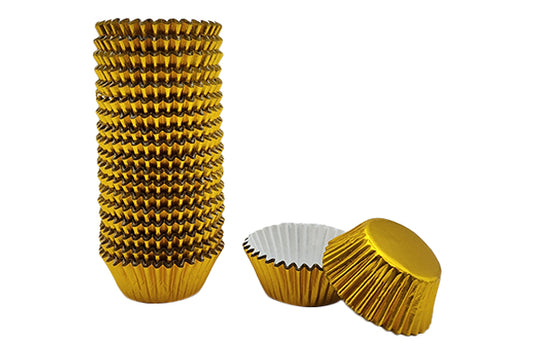Gold Mini Base - Baking Bulk Cupcake Cases Liner 3.5cm (500 Pack) - Iconic Cake Art