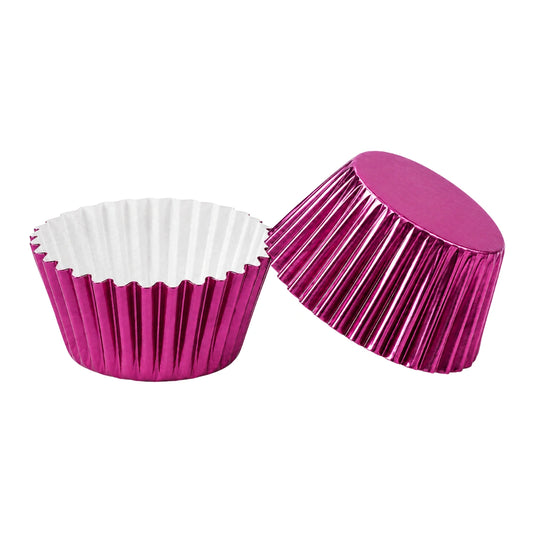 Hot Pink Mini 3.5cm Base - 500Pieces Foil Baking Bulk Cupcake Cases Liner