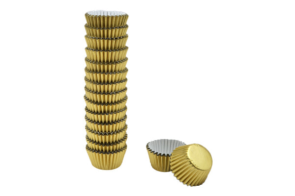 Gold Light Mini Base - Baking Bulk Cupcake Cases Liner 2.5cm (500 Pack) - Gateau Art