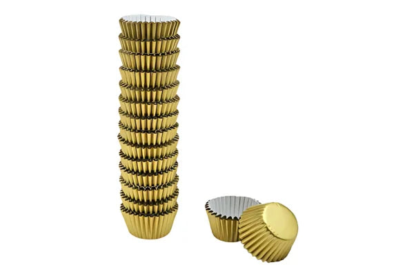 Gold Light Mini Base - Baking Bulk Cupcake Cases Liner 3.5cm (500 Pack) - Iconic Cake Art