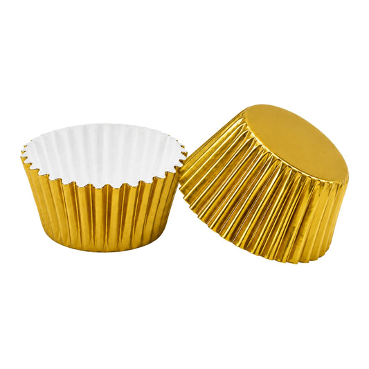Light Gold Mini 3.5cm Base - 500Pieces Foil Baking Bulk Cupcake Cases Liner