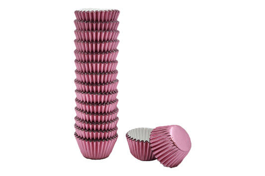Pink Light Mini Base - Baking Bulk Cupcake Cases Liner 2.5cm (500 Pack) - Gateau Art