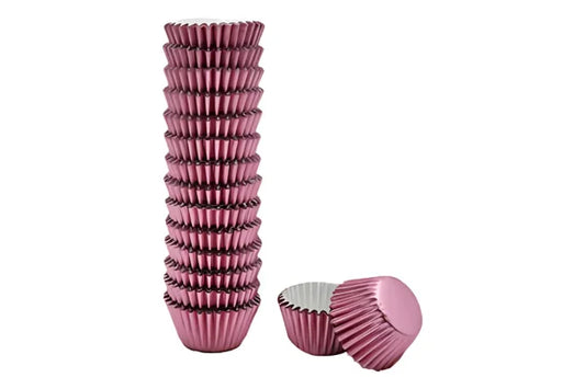 Pink Light Mini Base - Baking Bulk Cupcake Cases Liner 3.5cm (500 Pack) - Iconic Cake Art