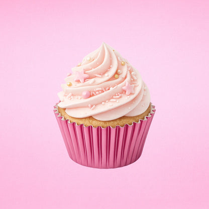 Pink Light Mini Base - Baking Bulk Cupcake Cases Liner 3.5cm (500 Pack) - Iconic Cake Art