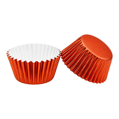 Orange Mini 3.5cm Base - 500Pieces Foil Baking Bulk Cupcake Cases Liner