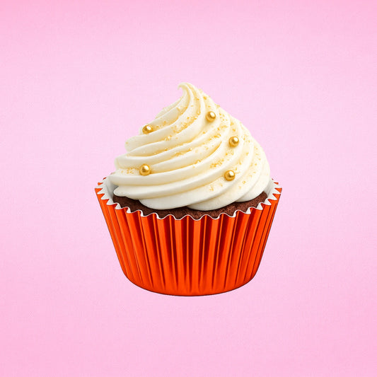 Orange Mini 3.5cm Base - 500Pieces Foil Baking Bulk Cupcake Cases Liner