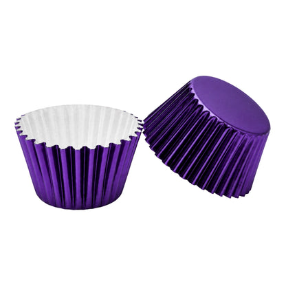 Purple Mini 2.5cm Base - 500Pieces Foil Baking Bulk Cupcake Cases Liner