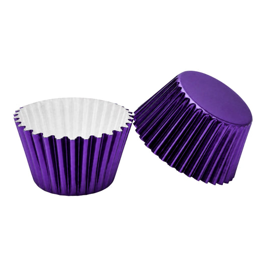 Purple Mini 2.5cm Base - 500Pieces Foil Baking Bulk Cupcake Cases Liner