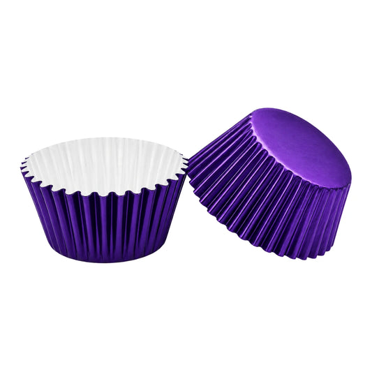 Purple Mini 3.5cm Base - 500Pieces Foil Baking Bulk Cupcake Cases Liner