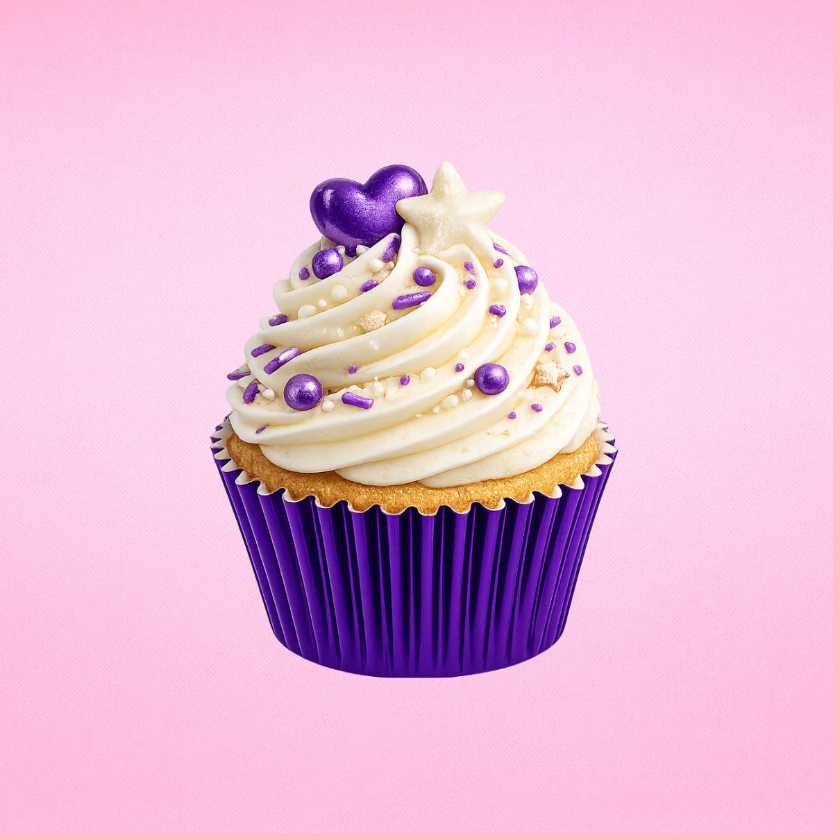 Purple Mini 3.5cm Base - 500Pieces Foil Baking Bulk Cupcake Cases Liner