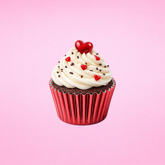 Red Mini 2.5cm Base - 500Pieces Foil Baking Bulk Cupcake Cases Liner