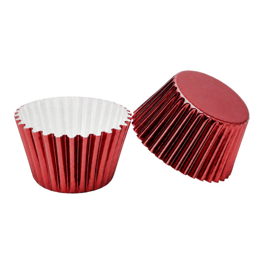 Red Mini 2.5cm Base - 500Pieces Foil Baking Bulk Cupcake Cases Liner