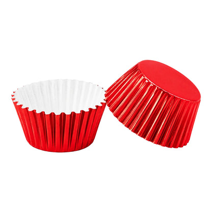 Red Mini 3.5cm Base - 500Pieces Foil Baking Bulk Cupcake Cases Liner