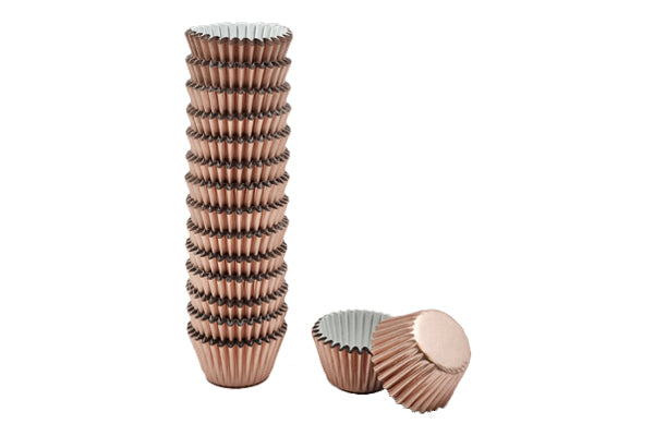 Rose Gold Mini Base - Baking Bulk Cupcake Cases Liner 2.5cm (500 Pack) - Gateau Art