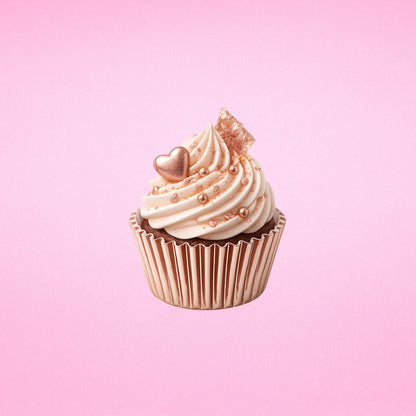 Rose Gold Mini 2.5cm Base - 500Pieces Foil Baking Bulk Cupcake Cases Liner