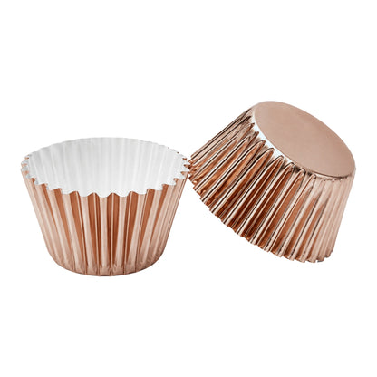 Rose Gold Mini 2.5cm Base - 500Pieces Foil Baking Bulk Cupcake Cases Liner