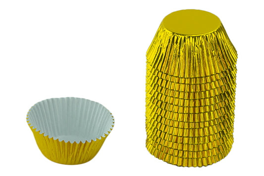 Gold Antique Plain Baking Cupcake Bulk Cup Cake Case (250 Pack) - Iconic Cake Art