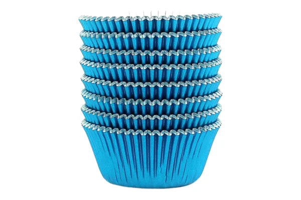 Light Blue Large Plain Baking Cupcake Bulk Cup Cake Case (250 Pack) - Gateau Art