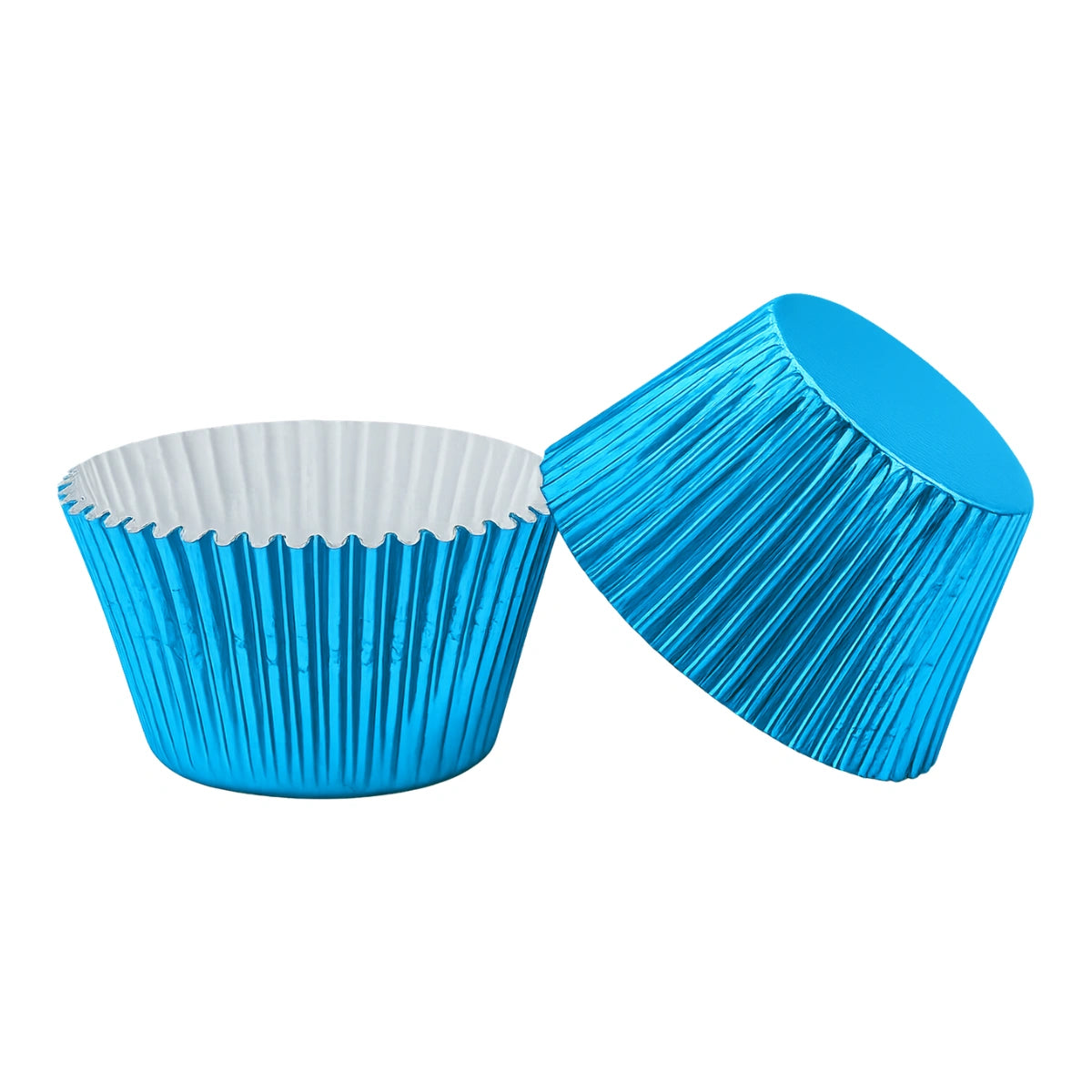 Light Blue Large Foil - 250Pieces Plain Baking Cupcake Bulk Cup Cake Case