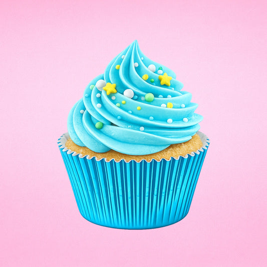 Light Blue Large Foil - 250Pieces Plain Baking Cupcake Bulk Cup Cake Case