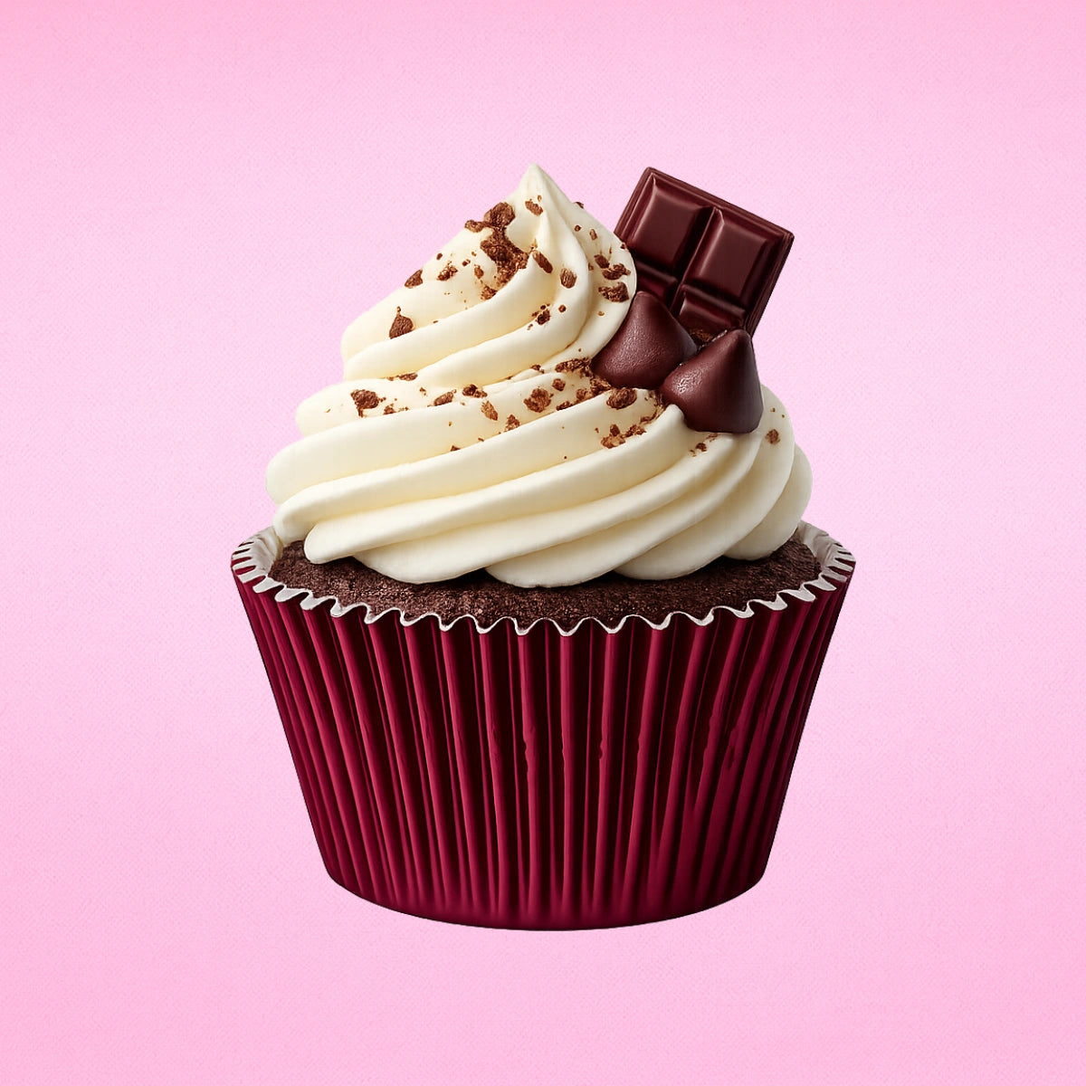 Burgundy Large Foil - 250Pieces Plain Baking Cupcake Bulk Cup Cake Case