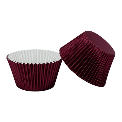 Burgundy Large Foil - 250Pieces Plain Baking Cupcake Bulk Cup Cake Case