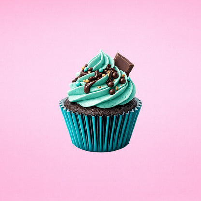 Teal Green Mini 2.5cm Base - 500Pieces Foil Baking Bulk Cupcake Cases Liner