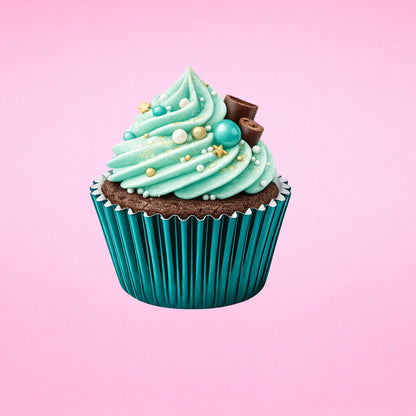 Teal Green Mini 3.5cm Base - 500Pieces Foil Baking Bulk Cupcake Cases Liner