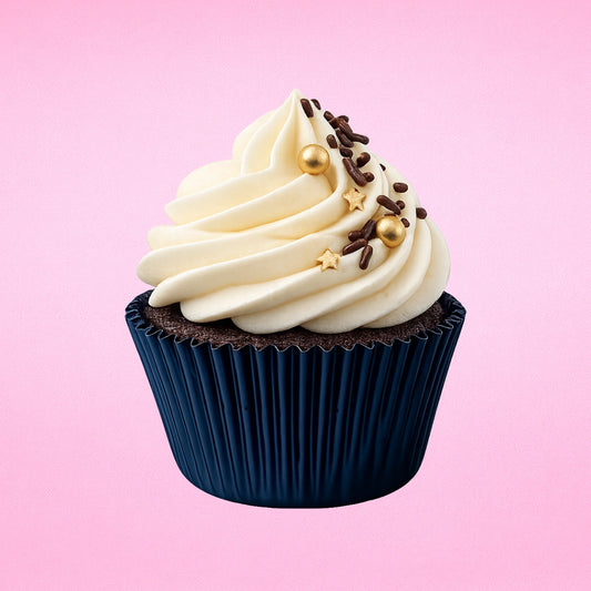 Navy Blue Large Foil - 250Pieces Plain Baking Cupcake Bulk Cup Cake Case