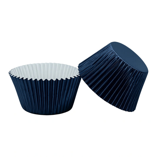 Navy Blue Large Foil - 250Pieces Plain Baking Cupcake Bulk Cup Cake Case