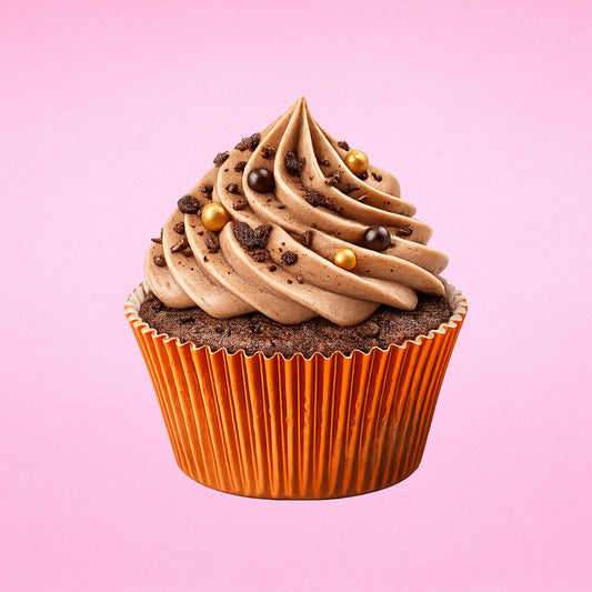 Orange Large Foil - 250Pieces Plain Baking Cupcake Bulk Cup Cake Case