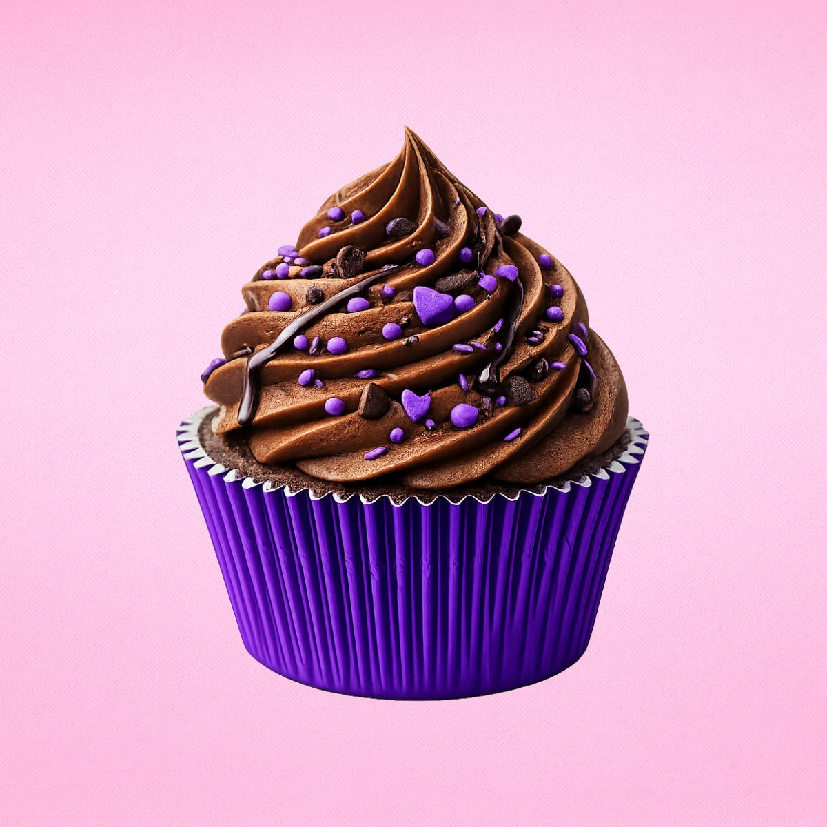 Purple Large Foil - 250Pieces Plain Baking Cupcake Bulk Cup Cake Case