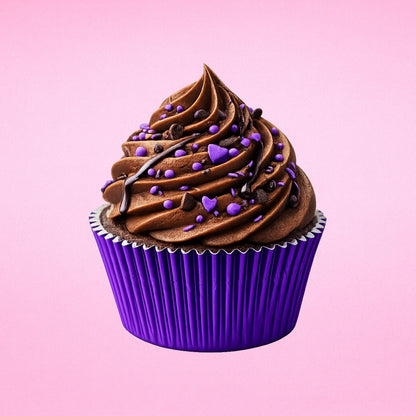 Purple Large Foil - 250Pieces Plain Baking Cupcake Bulk Cup Cake Case